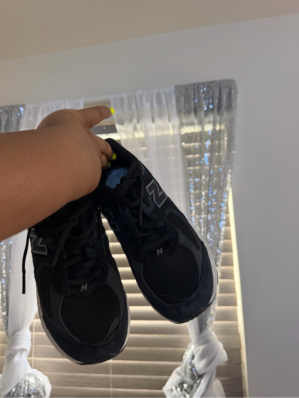 New Balance Kids Black and Gray Sneakers
